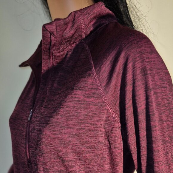 AVIA stylish athletic jacket w/ zippered bust, Maroon/black blend in size XXL - Picture 12 of 16